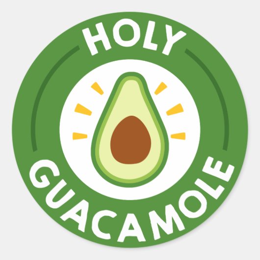 Fun Fiesta woord art guacamole party sticker (Voorkant)