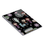 Fun Fifories Memories Cute Retro Art Design Notitieboek (Rechterzijde)