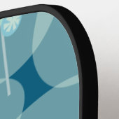 Fun Fifties Abstract Boomerang Patroonontwerp Pickleball Paddle (Links Detail)