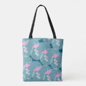 Fun Fifties Abstract Boomerang Patroonontwerp Tote Bag (Achterkant)