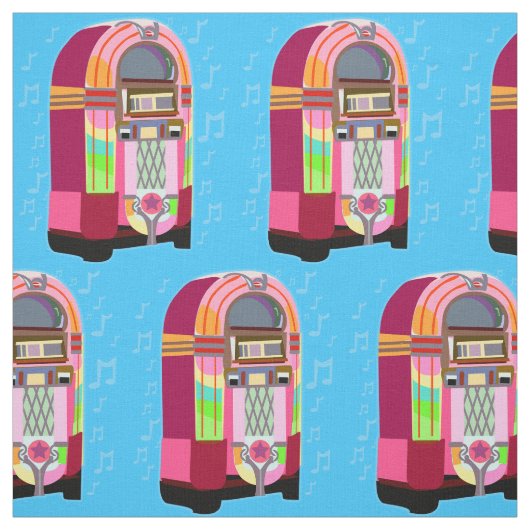 Fun Fifties Jukeboxes Stof (Swatch)