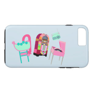 Fun Fifties Music Time Retro Cartoon Art Design Case-Mate iPhone Case