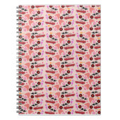 Fun Fifties Retro Pink Guitars Boomerangs Pattern Notitieboek (Voorkant)