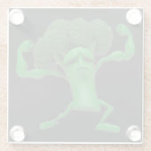 Fun Fighting Broccoli Glass Onderzetter -  (Achterkant)