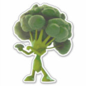 Fun Fighting Broccoli Sticker -  eigenzinnigheid (Voorkant)