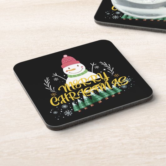 Fun filled Christmas Design Bier Onderzetter (Linkerzijde)