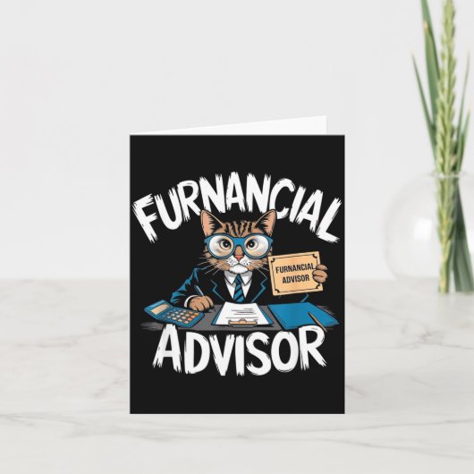 Fun Financial Planner Gift Funny Retirement Adviso Kaart (Voorkant)