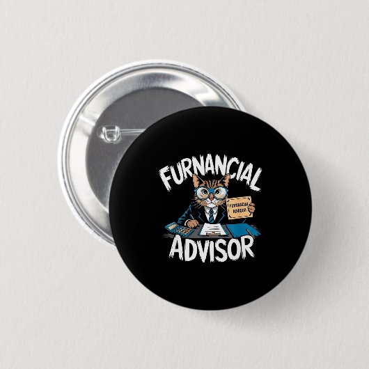 Fun Financial Planner Gift Funny Retirement Adviso Ronde Button 5,7 Cm (Voorkant /achterkant)