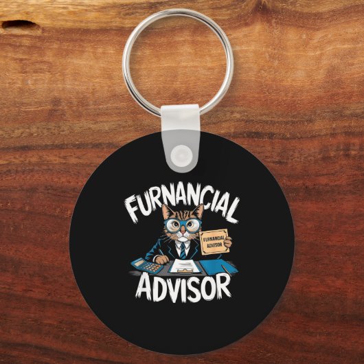 Fun Financial Planner Gift Funny Retirement Adviso Sleutelhanger (Voorkant)