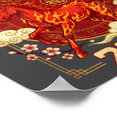 Fun Fire Horse 2026 Lunar New Year Energy Adventur Poster (Hoek)