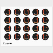 Fun Fireman Halloween - Firefighter Cosplay Costum Ronde Sticker (Vel)