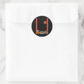 Fun Fireman Halloween - Firefighter Cosplay Costum Ronde Sticker (Tas)