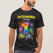 Fun Fireworks, Rainbow Kijk "1", 1e verjaardag T-shirt (Voorkant)