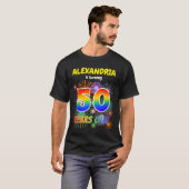 Fun Fireworks, Rainbow Kijk "50", 50e verjaardag T-shirt (Voorkant volledig)