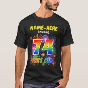 Fun Fireworks, Rainbow Kijk "74", 74e verjaardag T-shirt