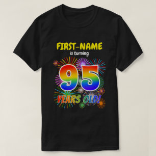 Fun Fireworks, Rainbow Kijk "95", 95e verjaardag T-shirt