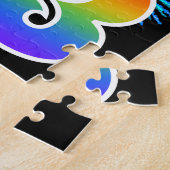 Fun Fireworks + Rainbow Pattern "13" Birthday # Legpuzzel (Zijkant)