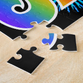 Fun Fireworks + Rainbow Pattern "15" Birthday # Legpuzzel (Zijkant)