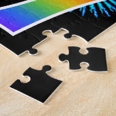 Fun Fireworks + Rainbow Pattern "17" Birthday # Legpuzzel (Zijkant)