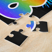 Fun Fireworks + Rainbow Pattern "18" Birthday # Legpuzzel (Zijkant)