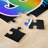 Fun Fireworks + Rainbow Pattern "19" Birthday # Legpuzzel (Zijkant)