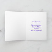 Fun Fireworks + Rainbow Pattern "47" Birthday # Kaart (Binnen)