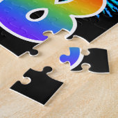 Fun Fireworks + Rainbow Pattern "48" Birthday # Legpuzzel (Zijkant)