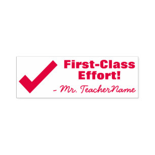 Fun "First-Class Inspanning!" Rubberstempel Zelfinktende Stempel