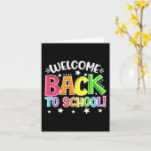 Fun First Day School Teacher Welkom terug naar SC Kaart (Gele Bloem)