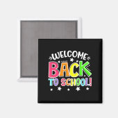 Fun First Day School Teacher Welkom terug naar SC Magneet (Voorkant / Achterkant)