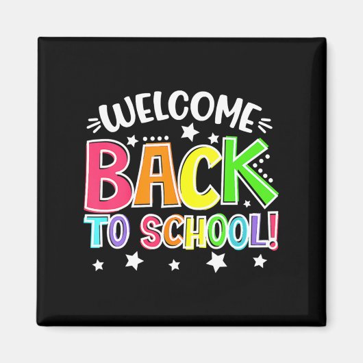 Fun First Day School Teacher Welkom terug naar SC Magneet (Voorkant)