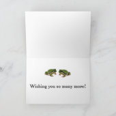 Fun First Jubileum Frog Couple Photo Lily Pads Kaart (Binnen)