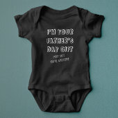 Fun First Vaderdag Gift van Kinder Humor Black Romper