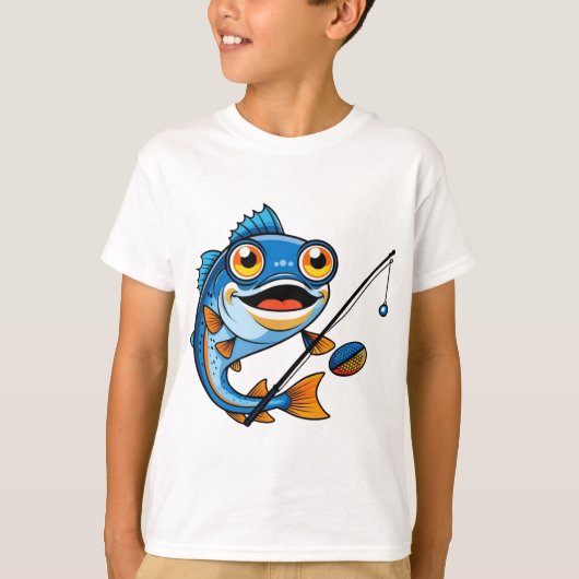 Fun Fish Cartoon Tee T-shirt (Voorkant)