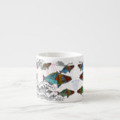 Fun Fish Mug Design using Needle Punch fish design Espresso Kop (Voorkant)