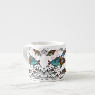 Fun Fish Mug Design using Needle Punch fish design Espresso Kop