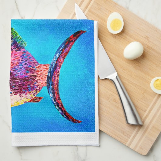 Fun Fish Tea Towel Theedoek (Quarter Fold)