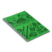 Fun Fishing Adventure Doodle Art Notitieboek (Rechterzijde)