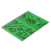 Fun Fishing Adventure Doodle Art Notitieboek (Linkerzijde)