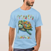 Fun & Flair Maui Turtle Hibiscus Hawaii T-shirt (Voorkant)