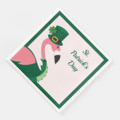 Fun Flamingo Animal Pink St Patrick's Day Servet (Hoek)