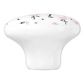 Fun Flamingo Ceramic Door Knob Keramische Knop (Zijkant)