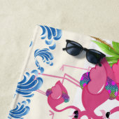 Fun Flamingo Family Strandlaken (In situ)