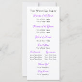 Fun Flamingo & Hearts Wedding Program Flat Kaart (Achterkant)