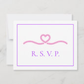 Fun Flamingo & Hearts Wedding Suite RSVP-kaart RSVP Kaartje (Achterkant)