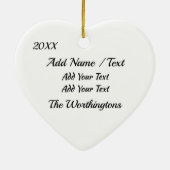 Fun Flamingo Love Keramisch Ornament (Achterkant)