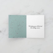 Fun Flamingos Glittery Kerstmis Gepersonaliseerd Aankondiging (Binnen)