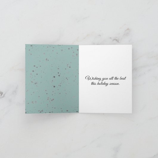 Fun Flamingos Glittery Kerstmis Gepersonaliseerd Aankondiging (Binnen)