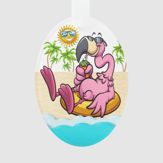 Fun Flamingos Ornament (voorkant)