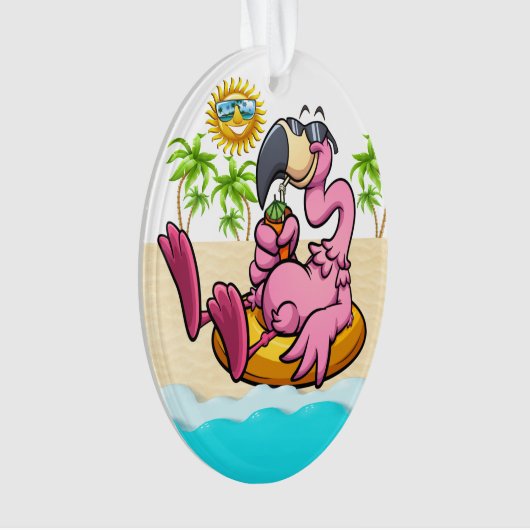 Fun Flamingos Ornament (voorkant)